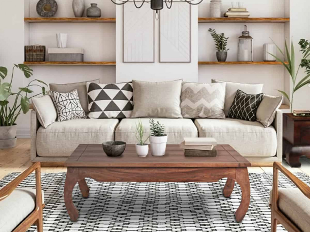 Couchtisch Colombo Kolonialstil Teak Dunkelbraun