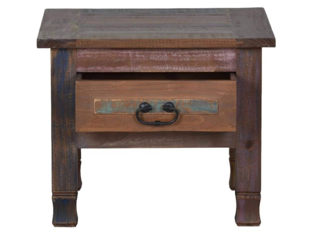 Beistelltisch Cancun Shabby Chic Massivholz Pinie Bunt