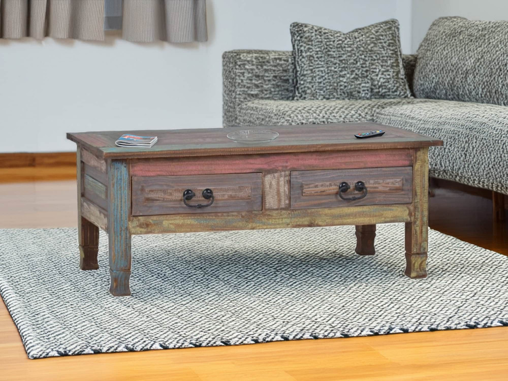 Couchtisch Cancun Shabby Chic Pinie Bunt