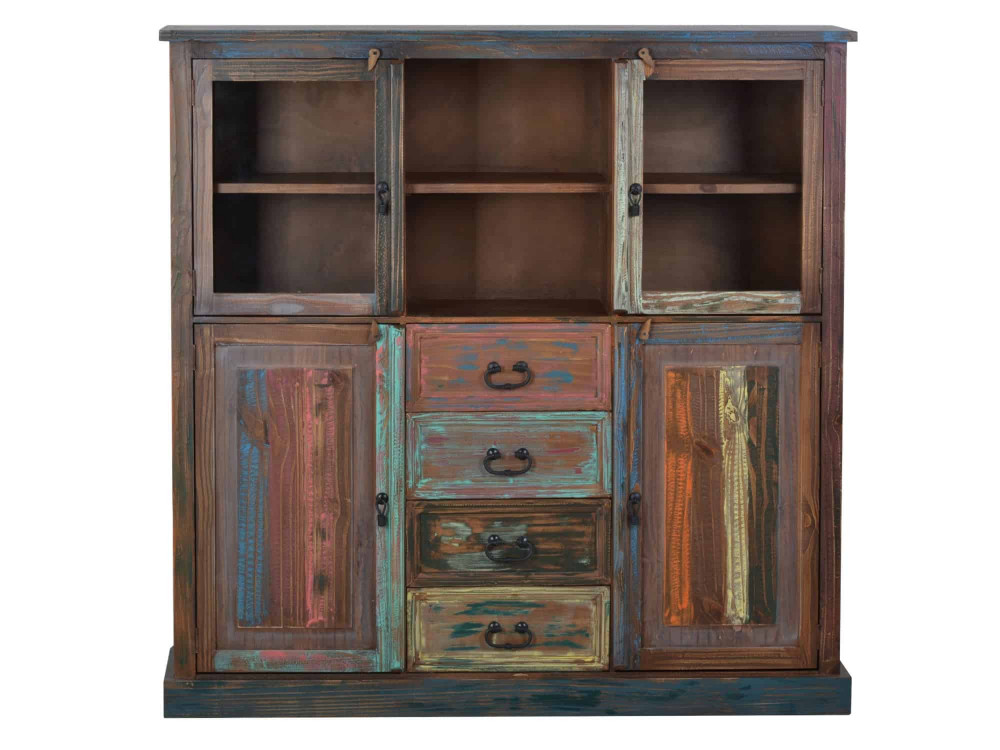 Highboard Cancun Shabby Chic Pinie Bunt