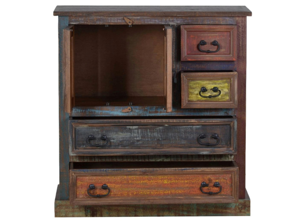 Kommode Cancun Shabby Chic Massivholz Pinie Bunt