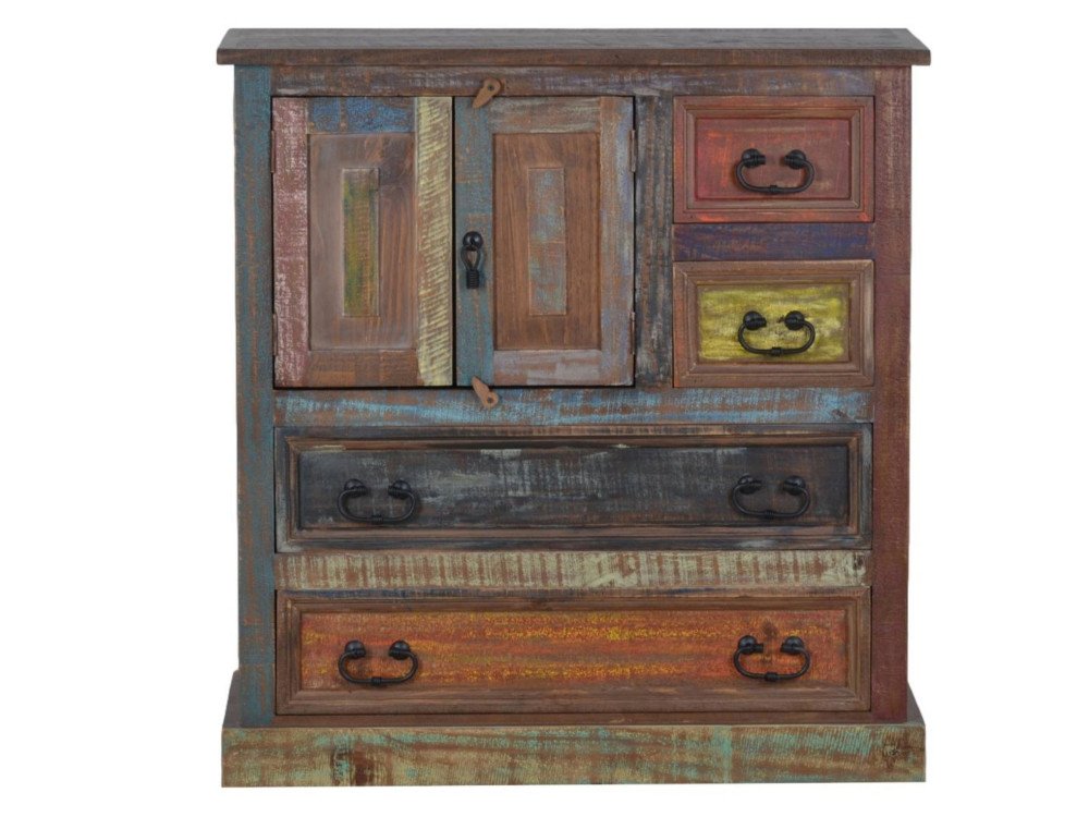 Kommode Cancun Shabby Chic Massivholz Pinie Bunt