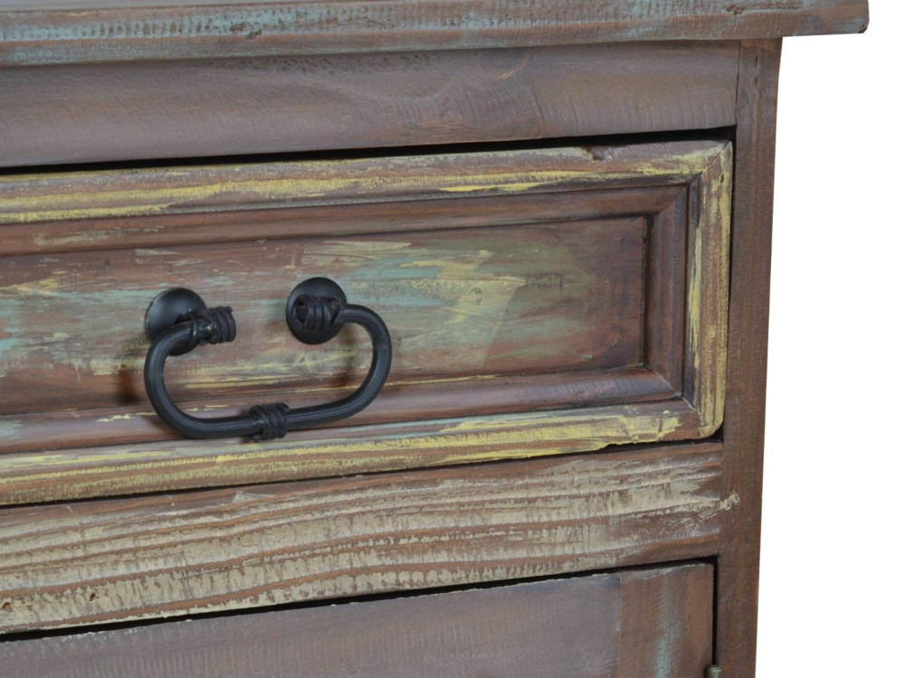 Nachttisch Cancun Shabby Chic Pinie Bunt