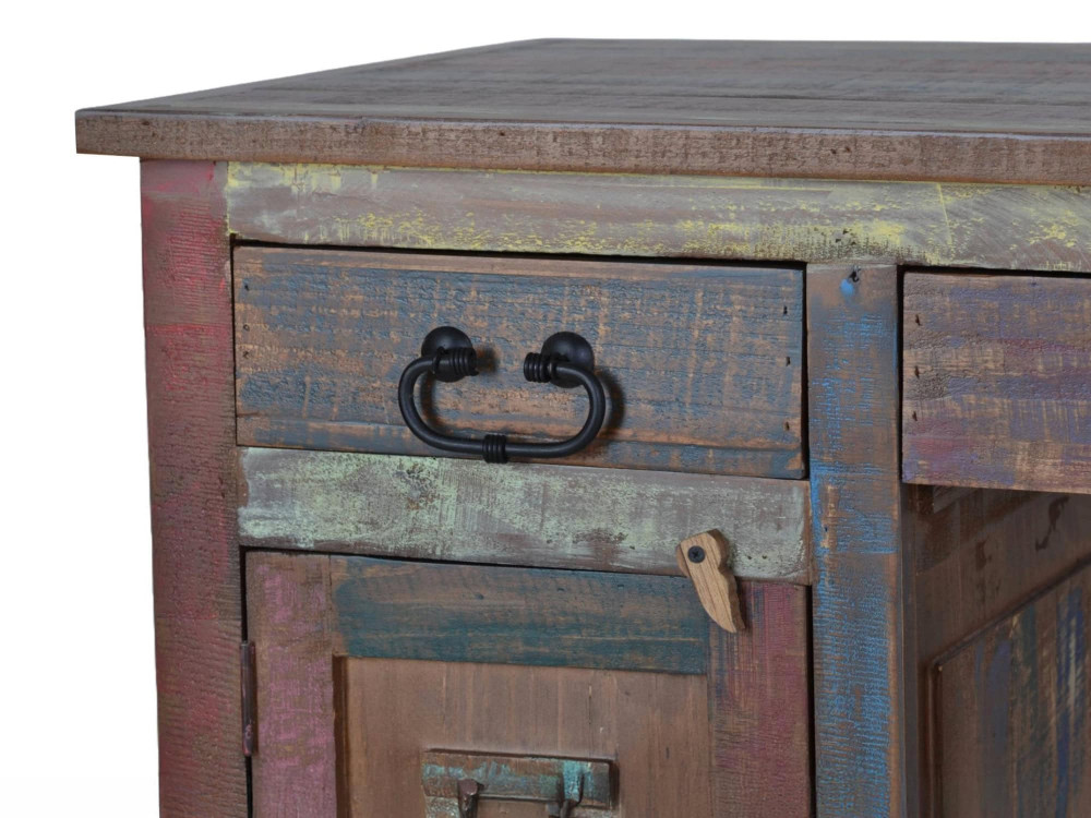 Schreibtisch Cancun Shabby Chic Massivholz Pinie Bunt