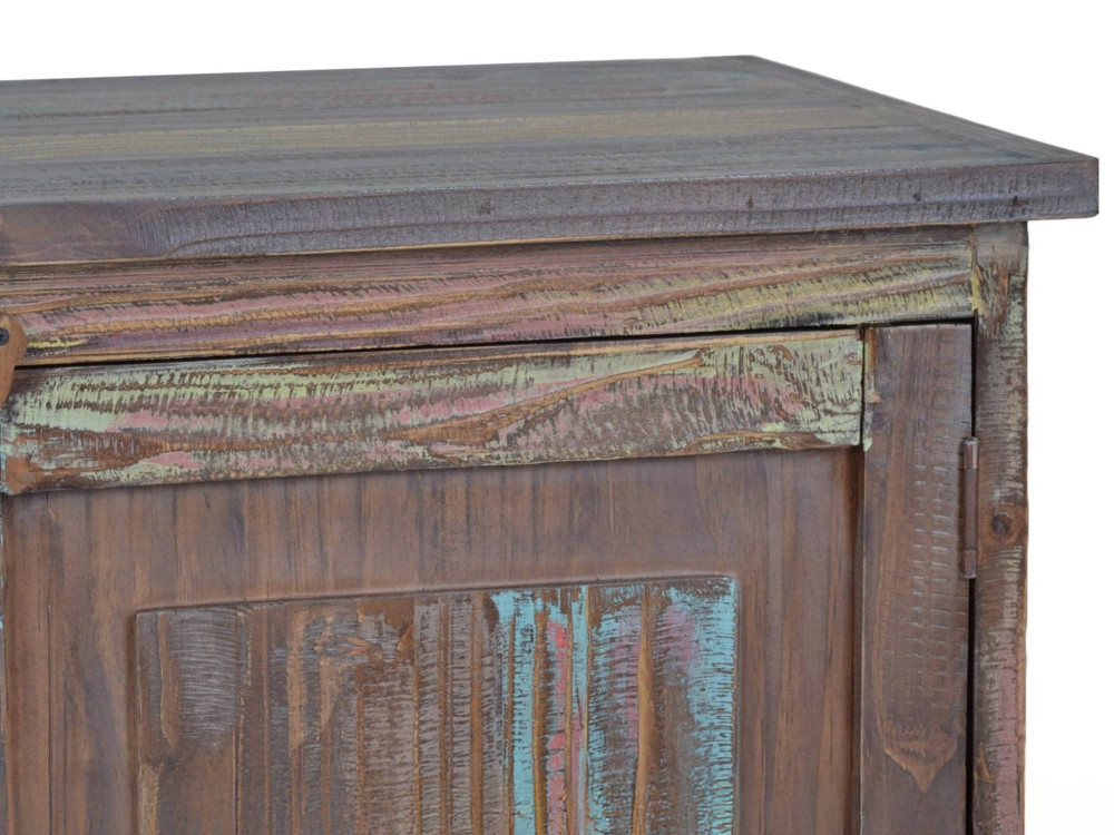 TV-Kommode Cancun Shabby Chic Massivholz Pinie Bunt