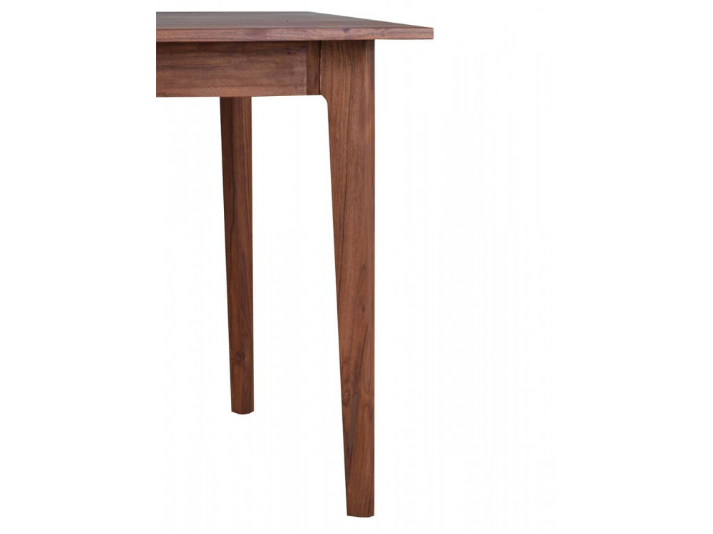 Esstisch Tamesi Modern Massivholz Teak Dunkelbraun