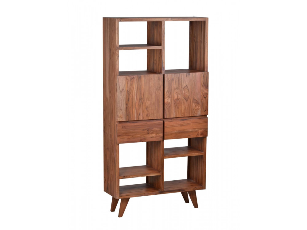 Regal Tamesi Modern Massivholz Teak Dunkelbraun