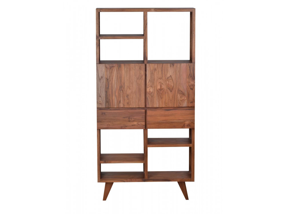 Regal Tamesi Modern Massivholz Teak Dunkelbraun