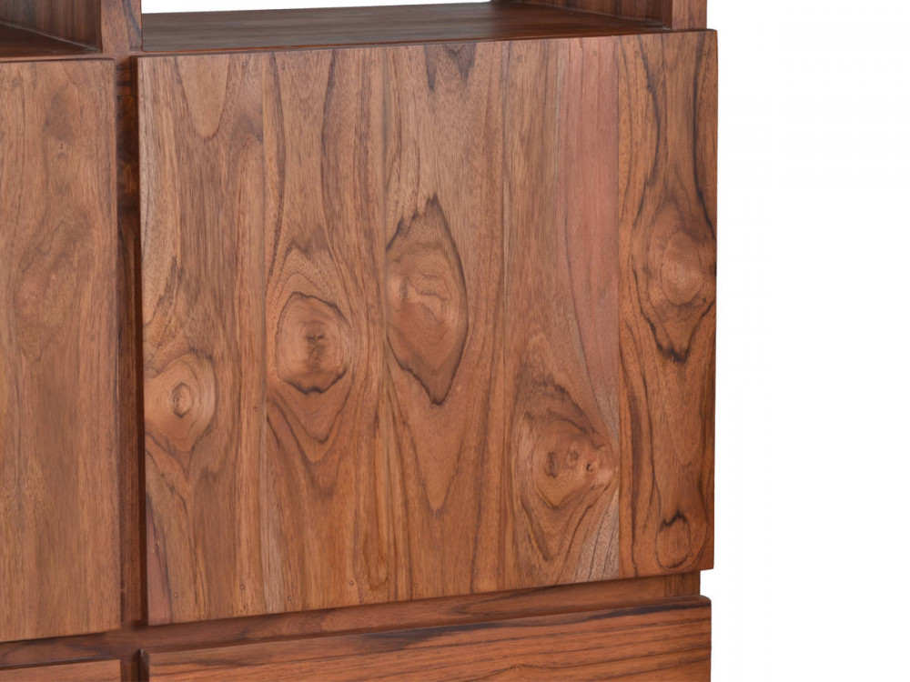 Regal Tamesi Modern Massivholz Teak Dunkelbraun