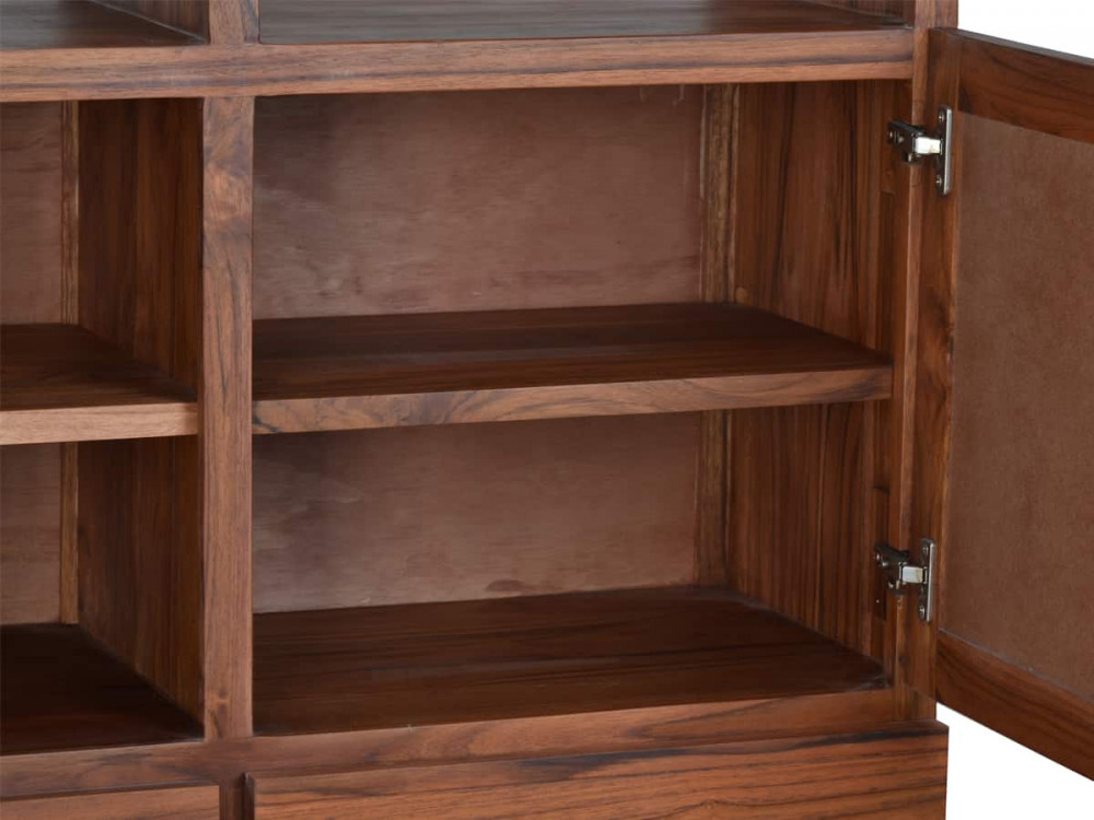 Regal Tamesi Modern Massivholz Teak Dunkelbraun