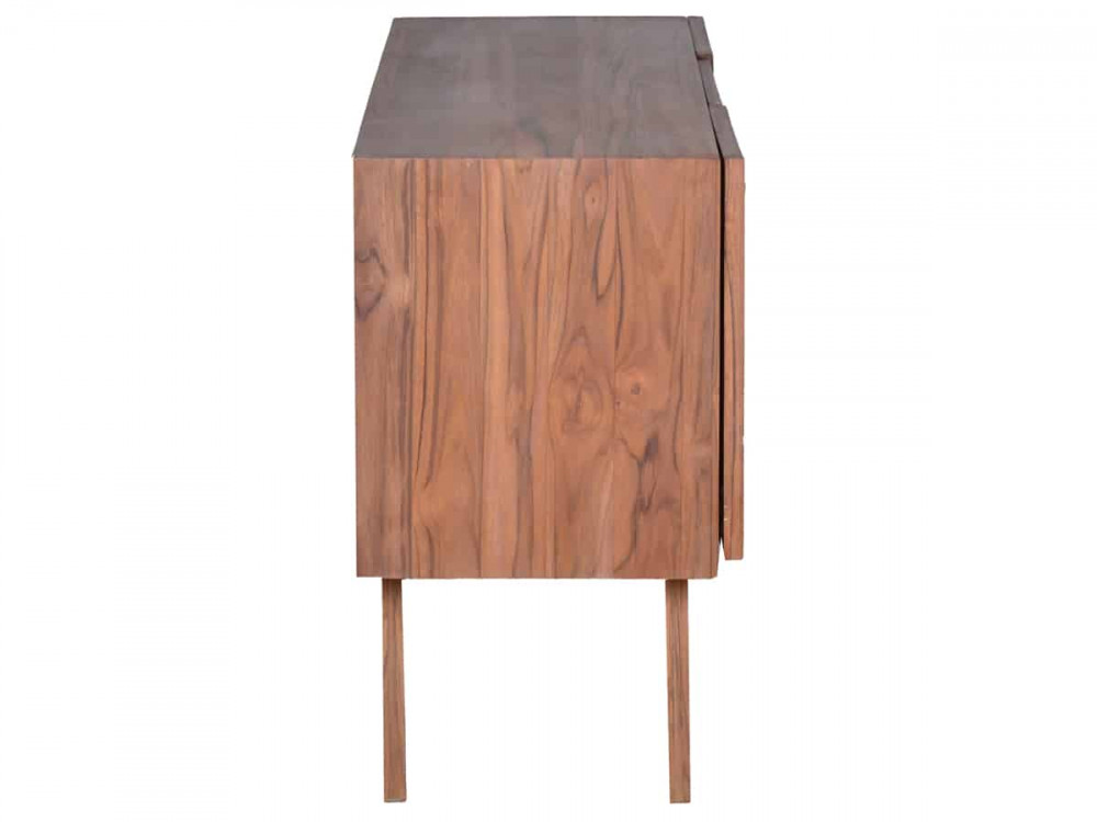 Sideboard Tamesi Modern Massivholz Teak Dunkelbraun