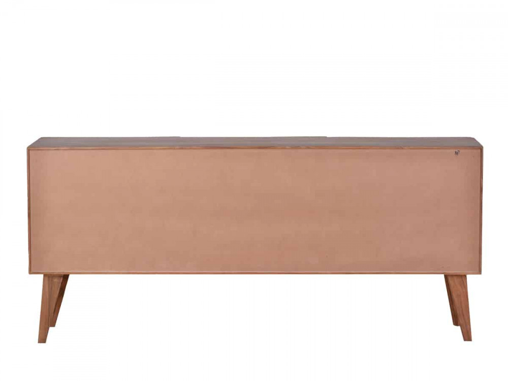 Sideboard Tamesi Modern Massivholz Teak Dunkelbraun