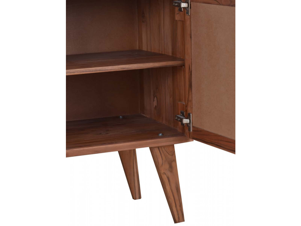 Sideboard Tamesi Modern Massivholz Teak Dunkelbraun