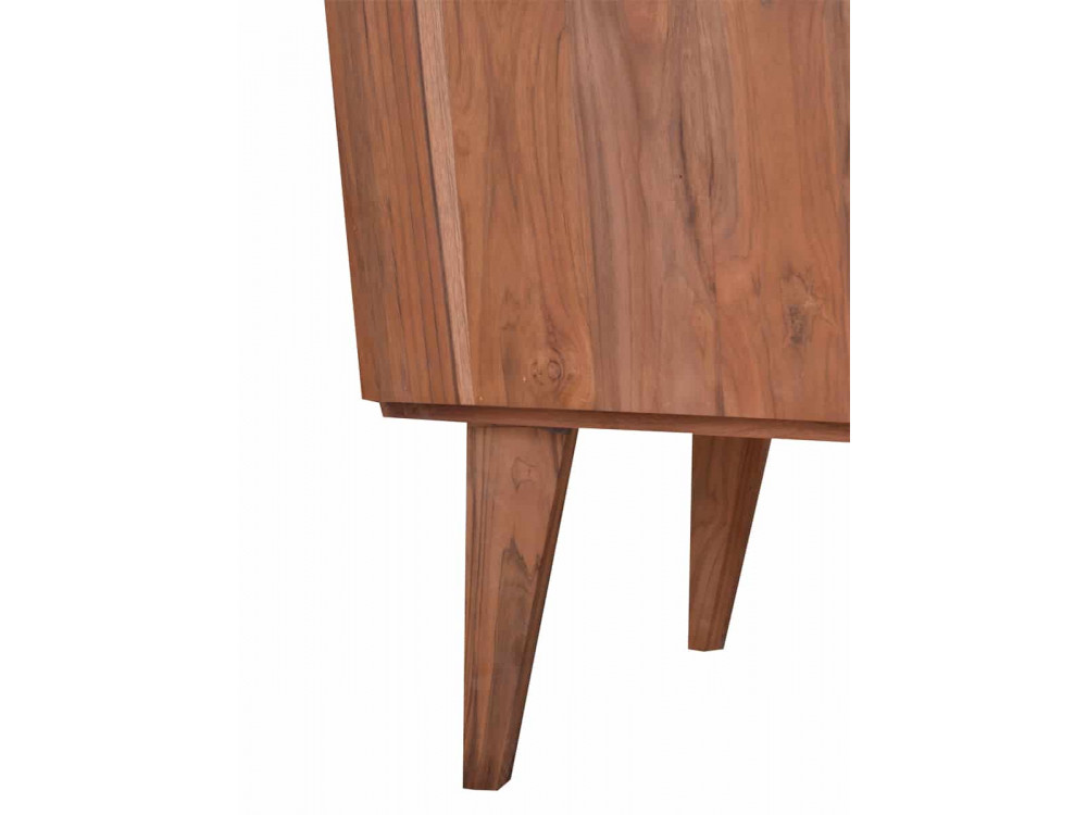 Sideboard Tamesi Modern Massivholz Teak Dunkelbraun