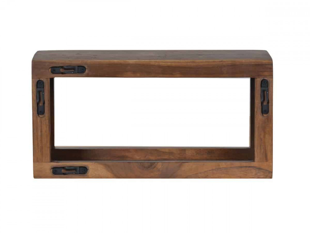 Wandregal Tamesi Modern Teak Dunkelbraun