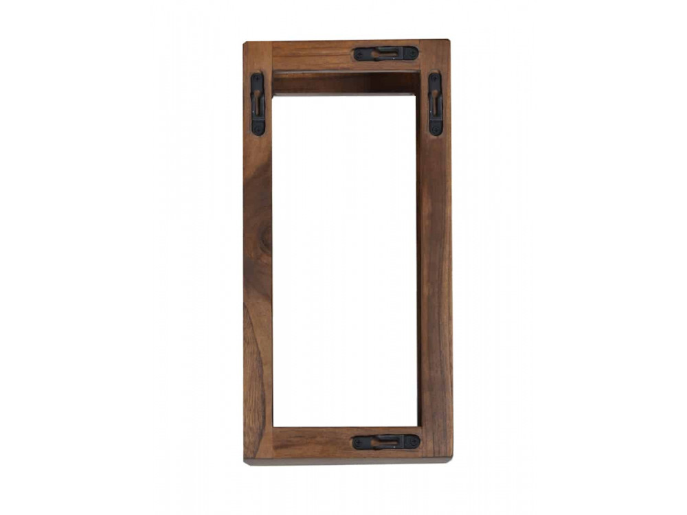 Wandregal Tamesi Modern Teak Dunkelbraun