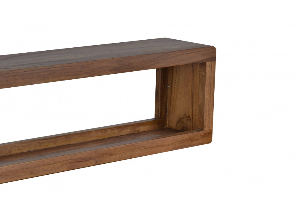 Wandregal Tamesi Modern Teak Dunkelbraun