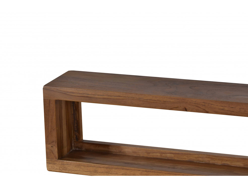 Wandregal Tamesi Modern Teak Dunkelbraun