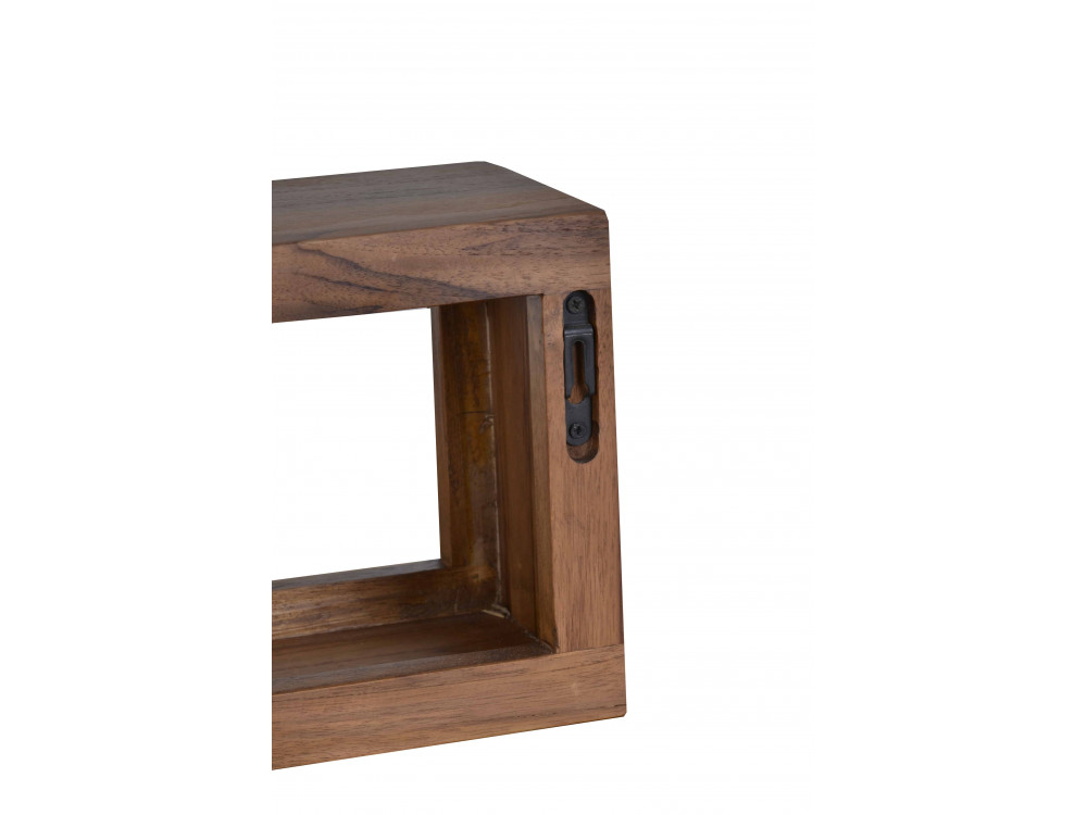 Wandregal Tamesi Modern Teak Dunkelbraun