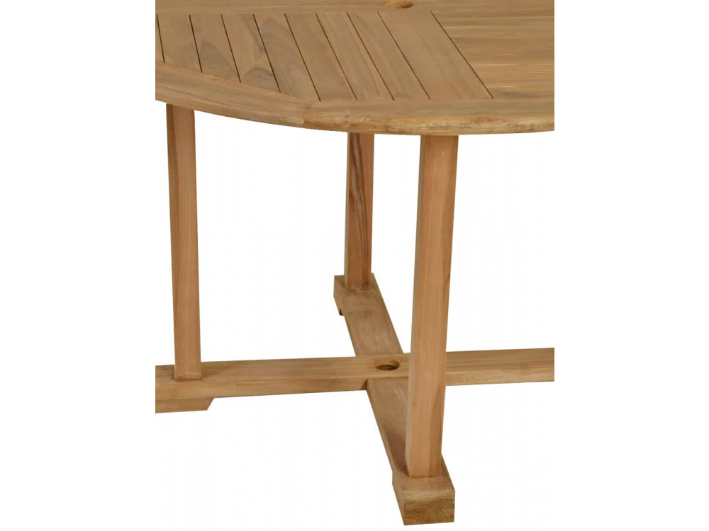 Gartentisch  Gartenmöbel Outdoor Modern Massivholz Teak Honig