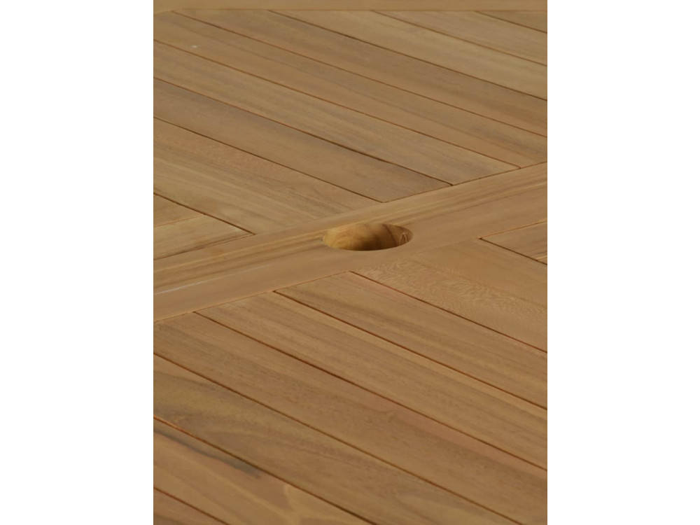 Gartentisch  Gartenmöbel Outdoor Modern Massivholz Teak Honig