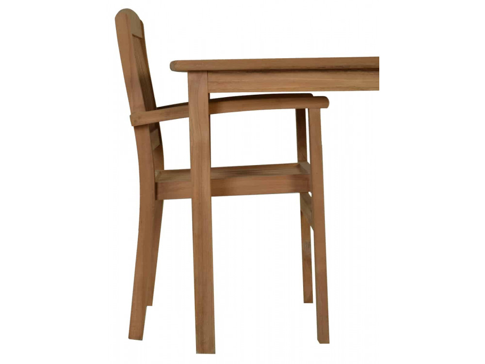 Gartentisch  Gartenmöbel Outdoor Modern Teak Honig