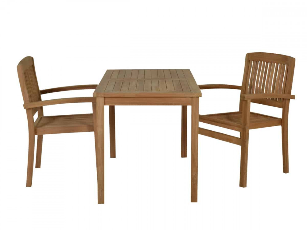 Gartentisch  Gartenmöbel Outdoor Modern Teak Honig