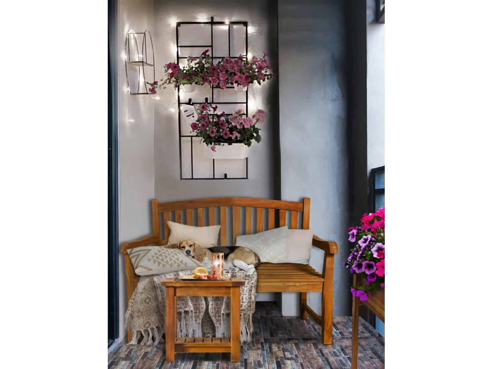 Gartentisch  Gartenmöbel Outdoor Modern Teak Honig