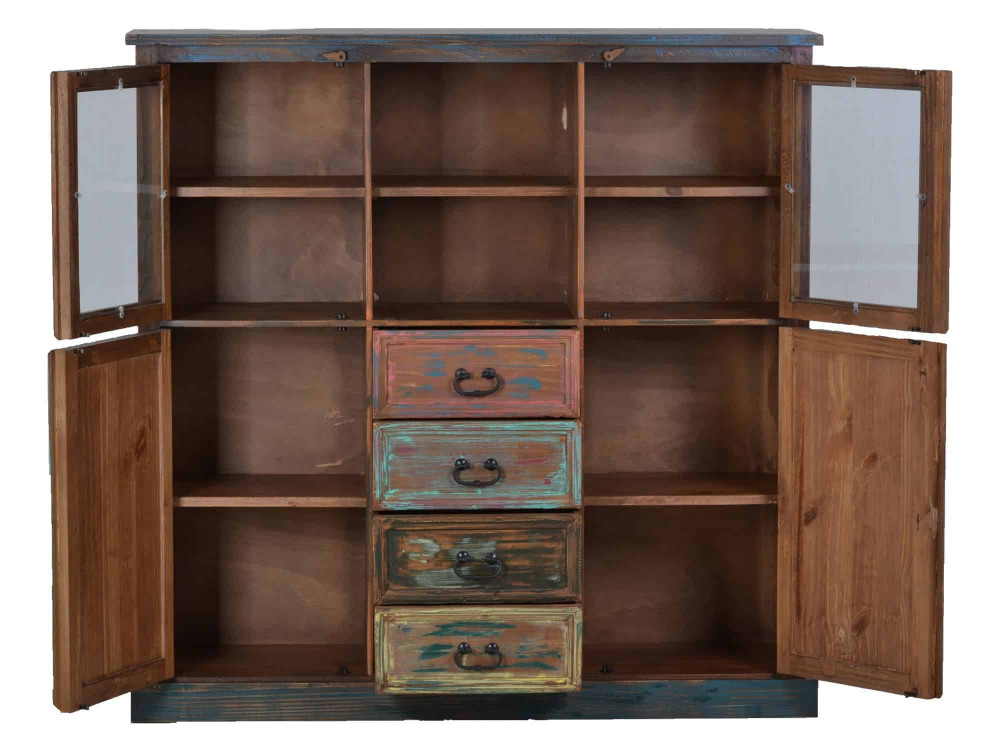 Highboard Cancun Shabby Chic Pinie Bunt