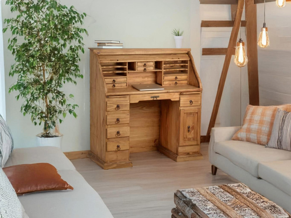 Sekretär Mexico Möbel Landhaus Massivholz Pinie Honig