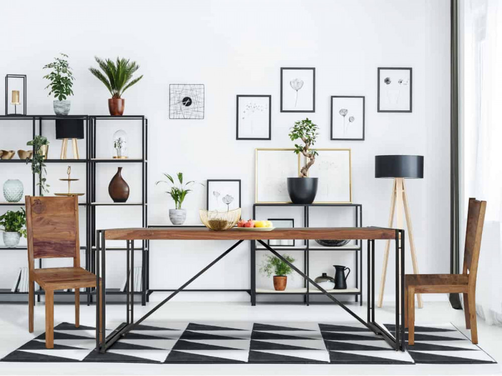 Esstisch Madras Modern Sheesham Braun