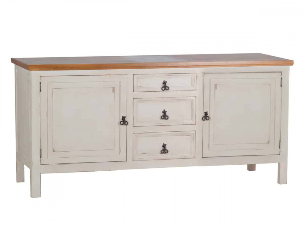 Küchenmodul Mexico Möbel Landhaus Massivholz Pinie Weiß