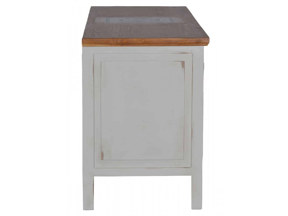 Küchenmodul Mexico Möbel Landhaus Massivholz Pinie Weiß