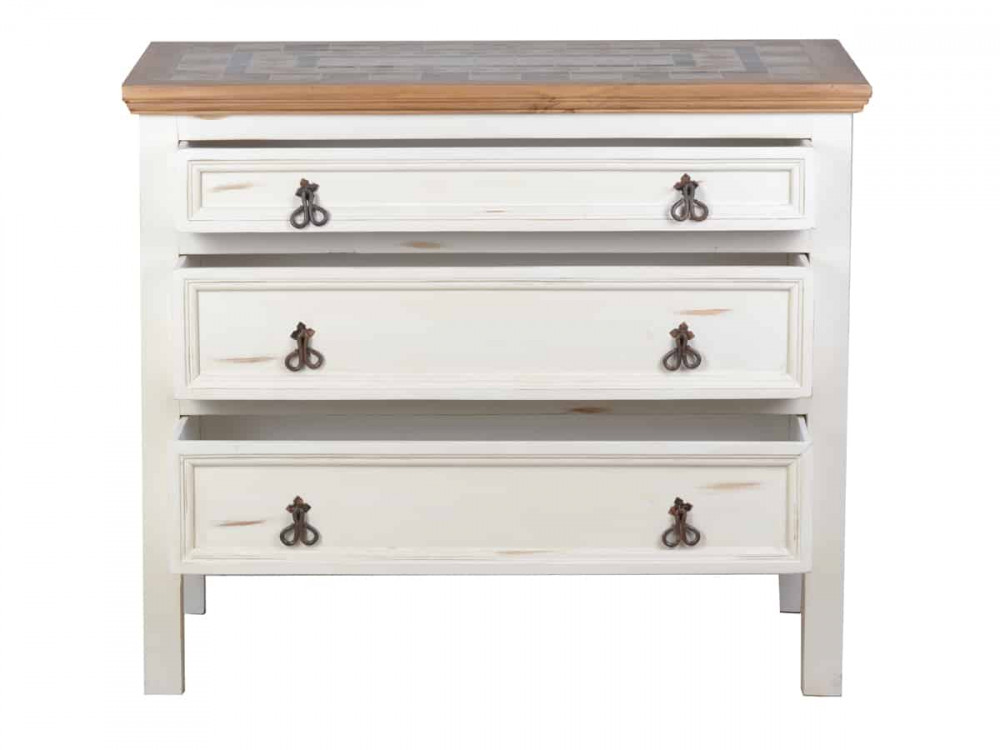 Küchenmodul Mexico Möbel Landhaus Pinie Weiß