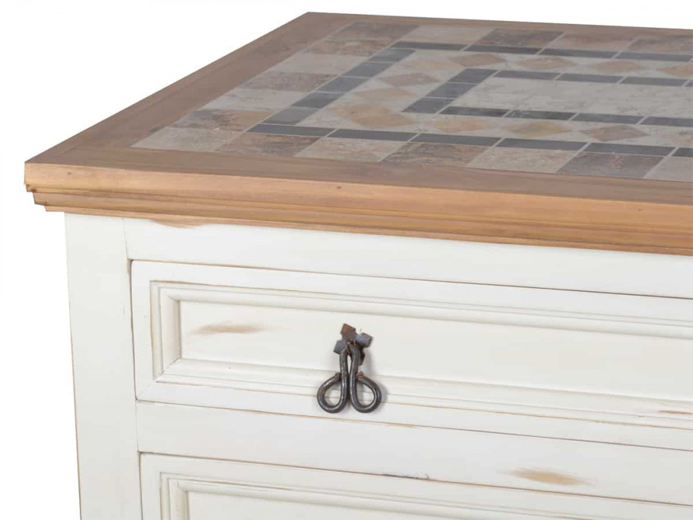 Küchenmodul Mexico Möbel Landhaus Pinie Weiß