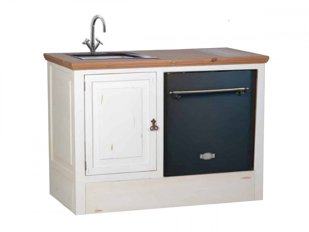 Küchenmodul Mexico Möbel Landhaus Pinie Weiß