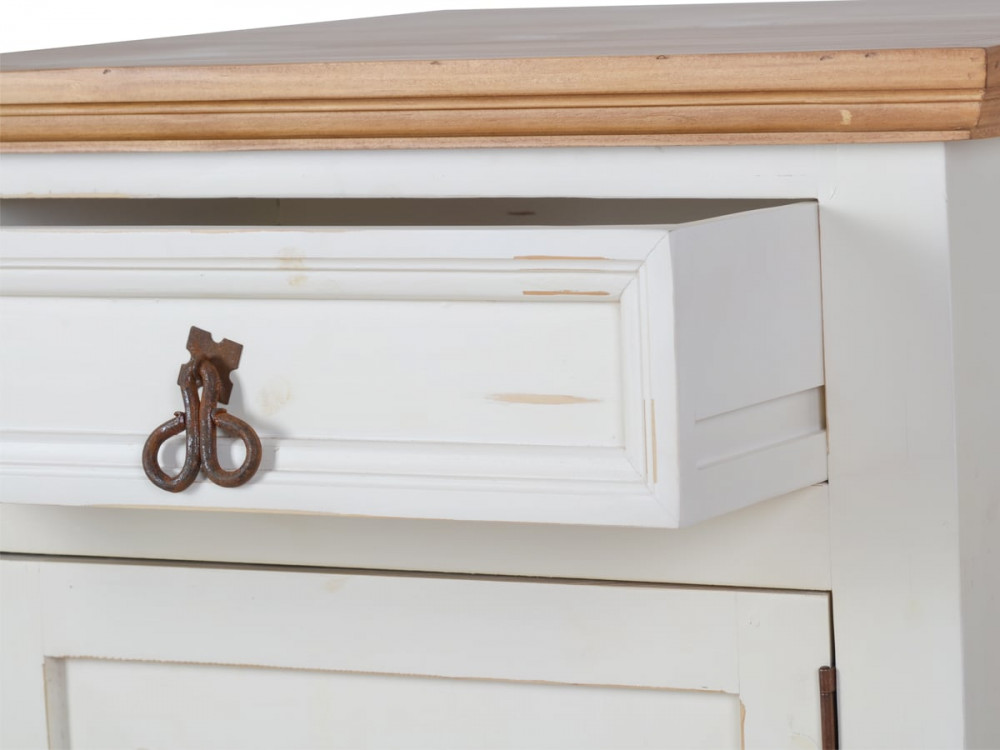 Küchenmodul Mexico Möbel Landhaus Pinie Weiß