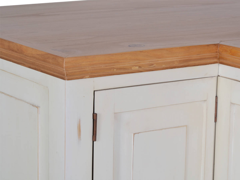 Küchenmodul Mexico Möbel Landhaus Pinie Weiß