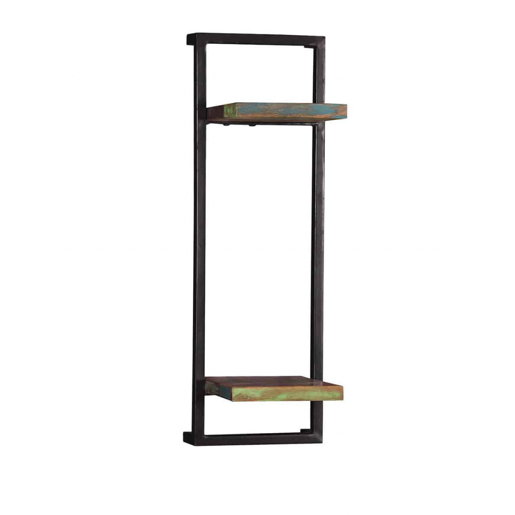 Regal  Shabby Chic Massivholz Metall Recycletes Holz Braun