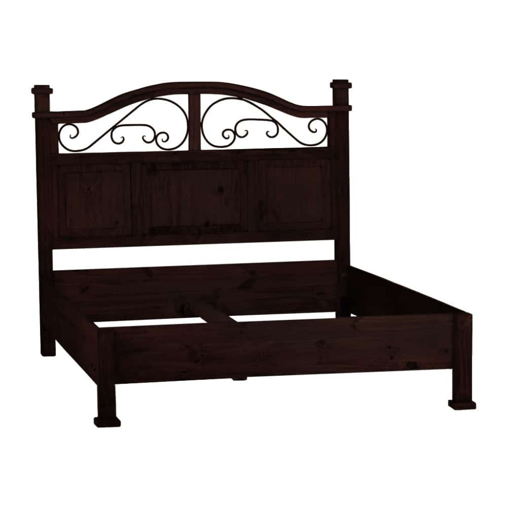 Bett Mexico Möbel Kolonialstil Massivholz Pinie Kolonialstil