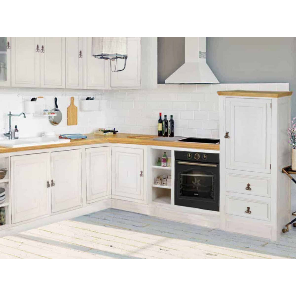 Küchenmodul Mexico Möbel Landhaus Pinie Weiß