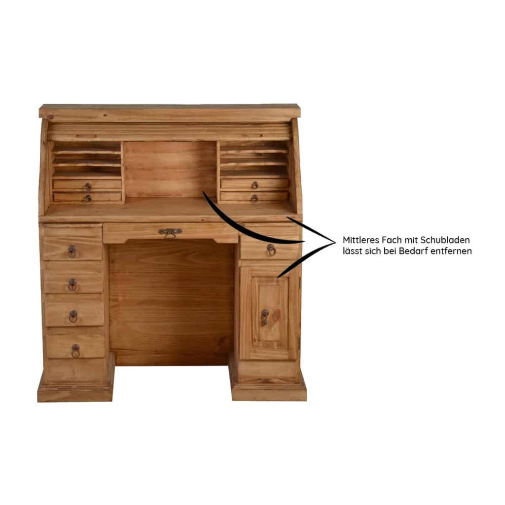 Sekretär Mexico Möbel Landhaus Massivholz Pinie Honig