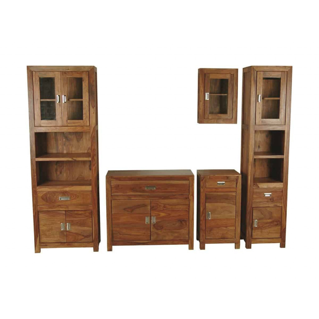 Hängeschrank Bhatang Modern Teak Braun