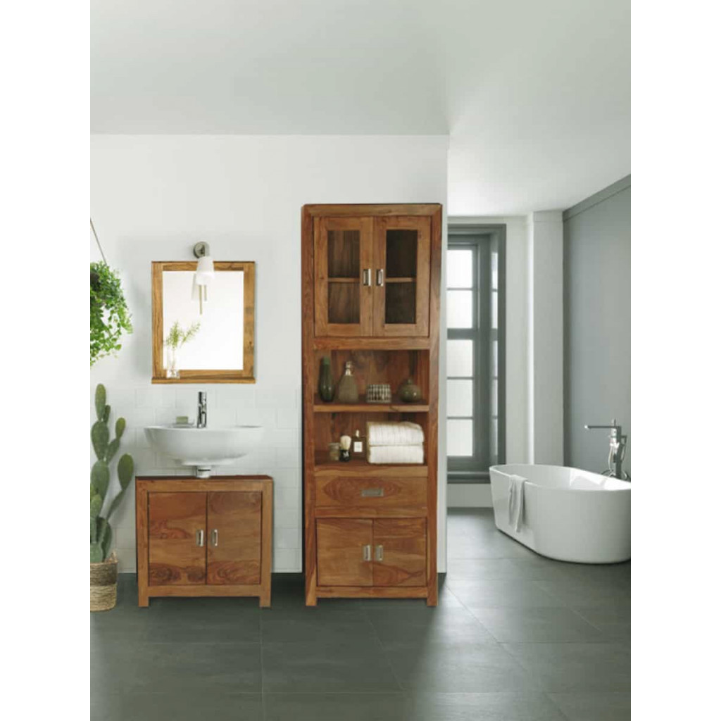 Spiegel Bhatang Modern Teak Braun