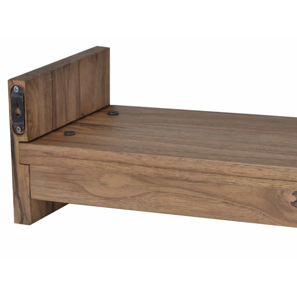 Wandregal Bagra Modern Teak Braun