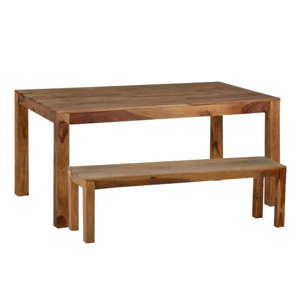 Bank Lendra Modern Massivholz Teak Hellbraun