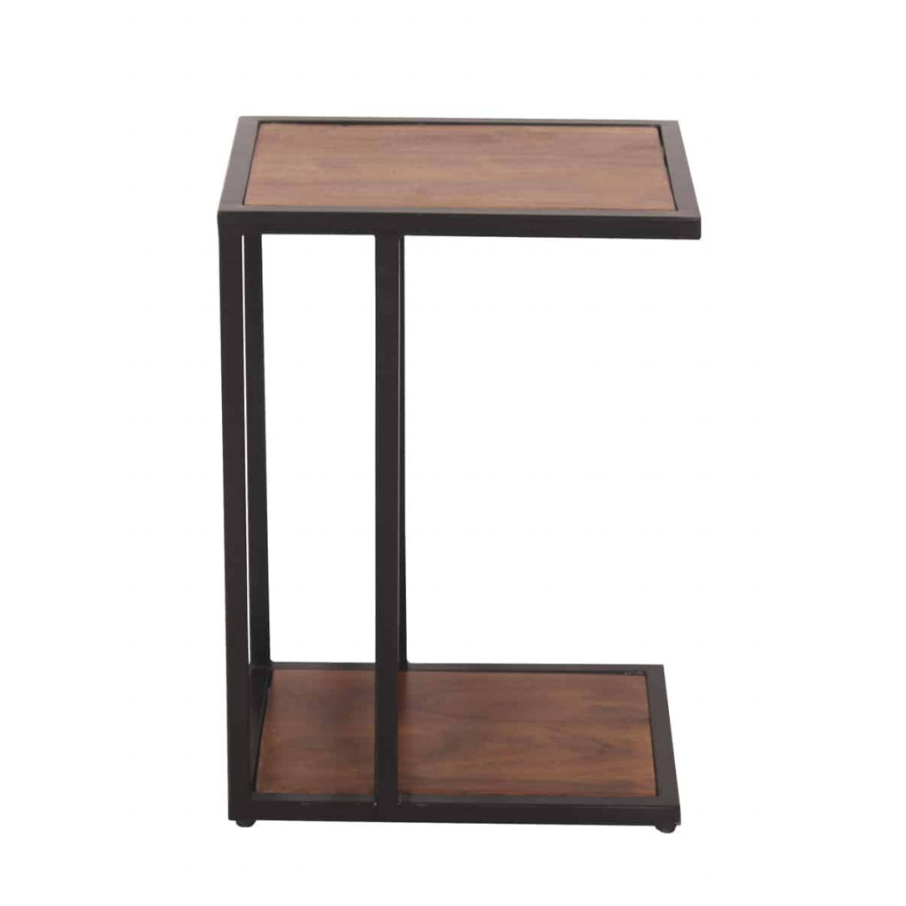 Beistelltisch Madras Modern Massivholz Metall Akazie Braun