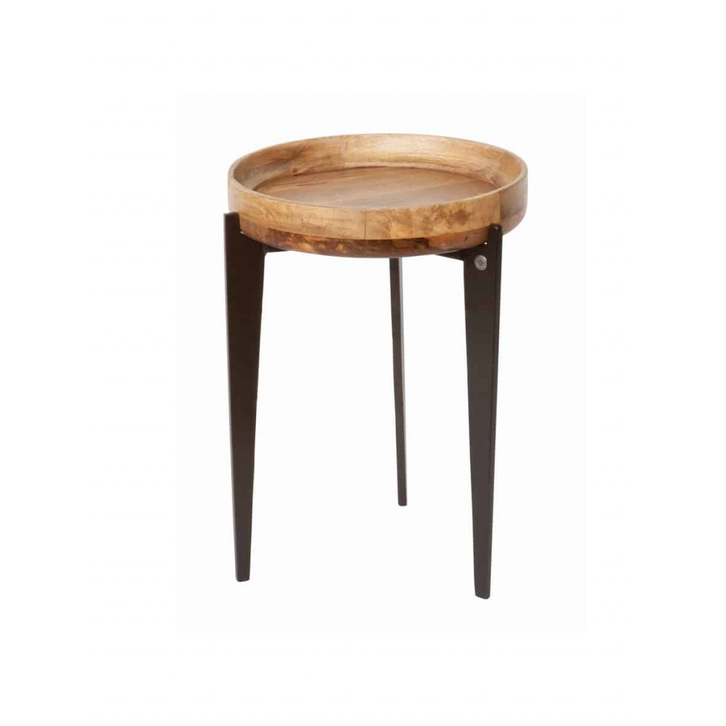 Beistelltisch Tom Tailor Modern Massivholz Metall Mango Braun