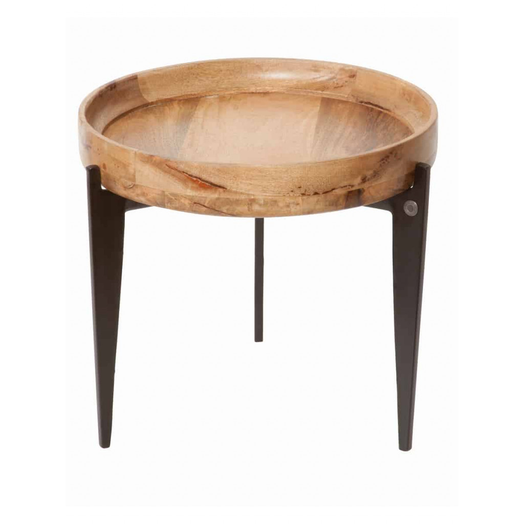 Beistelltisch Tom Tailor Modern Massivholz Metall Mango Braun