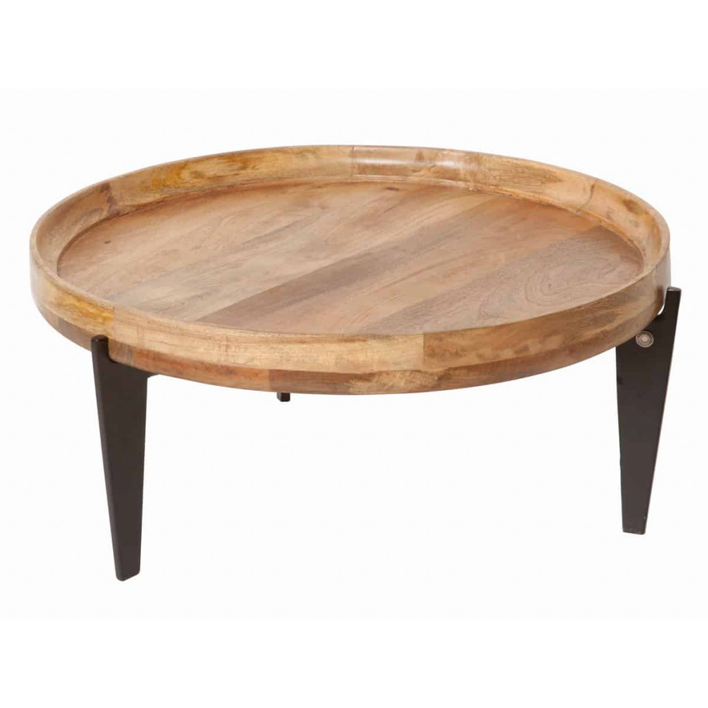 Beistelltisch Tom Tailor Modern Massivholz Metall Mango Braun